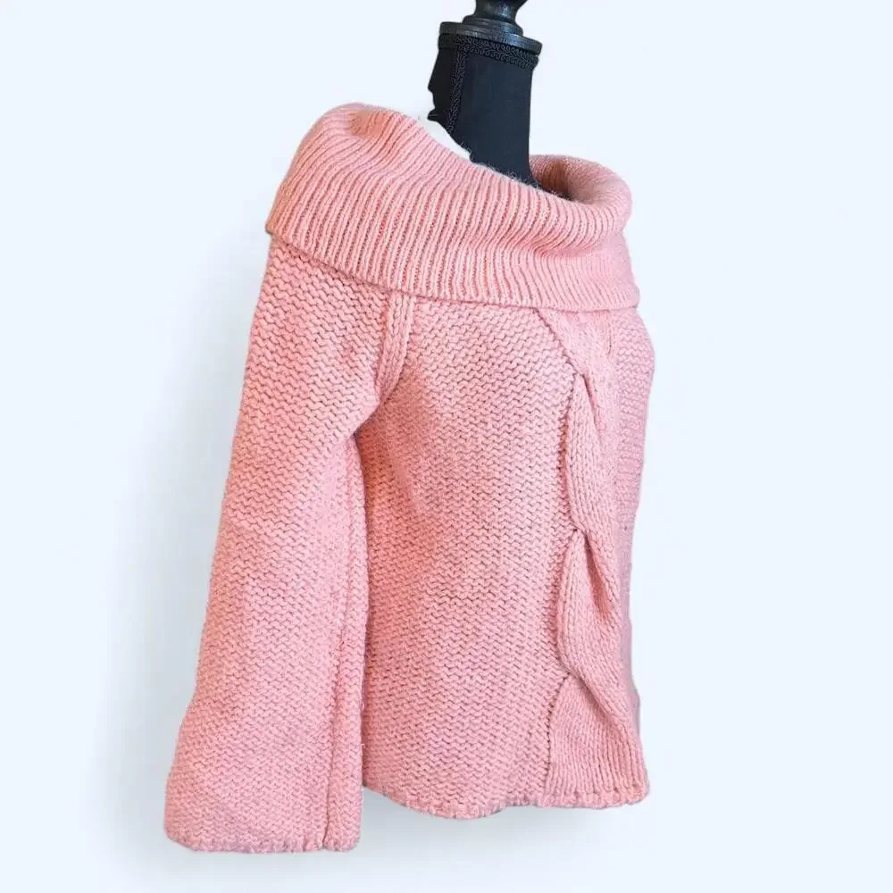 Vintage Y2K Michael Kors Bell sleeve pink knit sweater Size Large